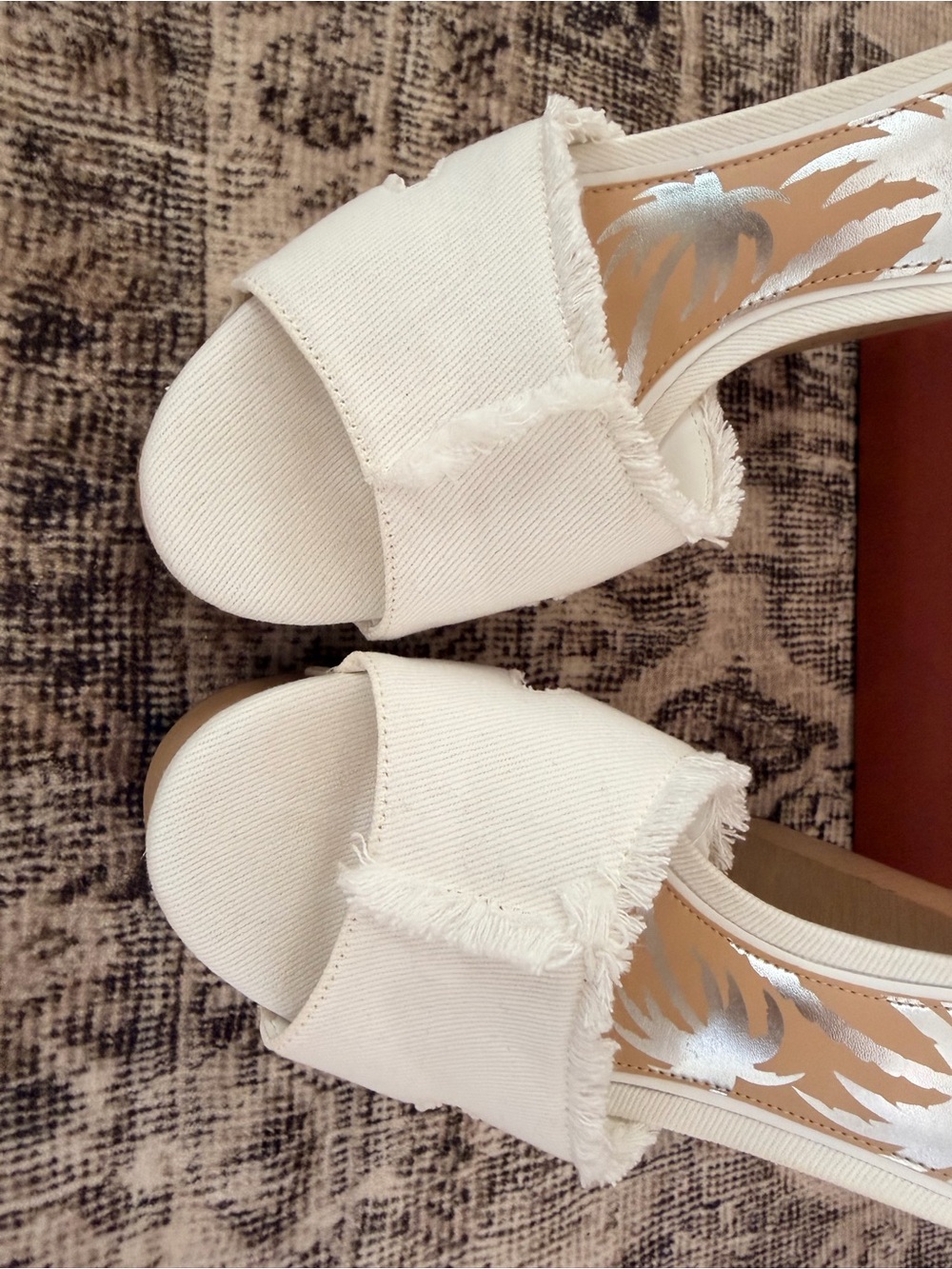 Gianni Bini x DANNIJO Daisy Denim Studded Platform Sandals, GENTLY WORN, SZ 10 - Picture 5 of 11